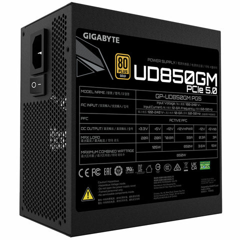 Power supply Gigabyte GP-UD850GM PG5W ATX 850 W 80 Plus Gold Power supply Gigabyte GP-UD850GM PG5W ATX 850 W 80 Plus Gold