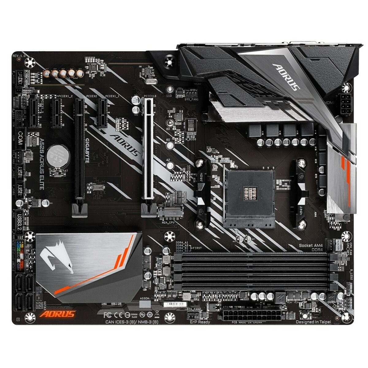 Motherboard Gigabyte A520 AORUS ELITE AMD A520 AMD AM4 Motherboard Gigabyte A520 AORUS ELITE AMD A520 AMD AM4