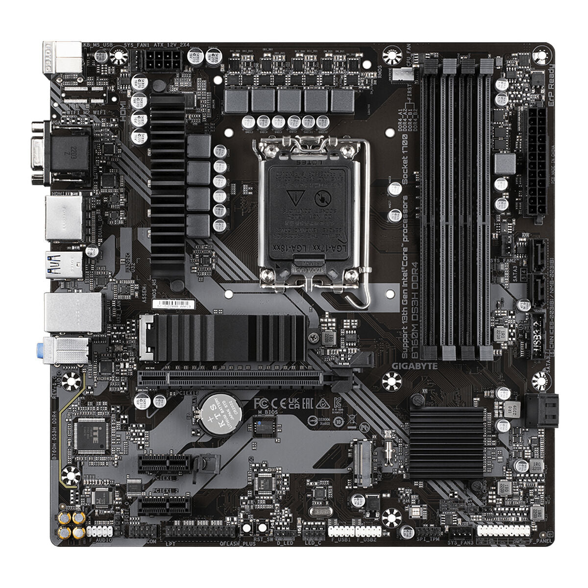Motherboard Gigabyte B760M DS3H DDR4 LGA 1700 Motherboard Gigabyte B760M DS3H DDR4 LGA 1700