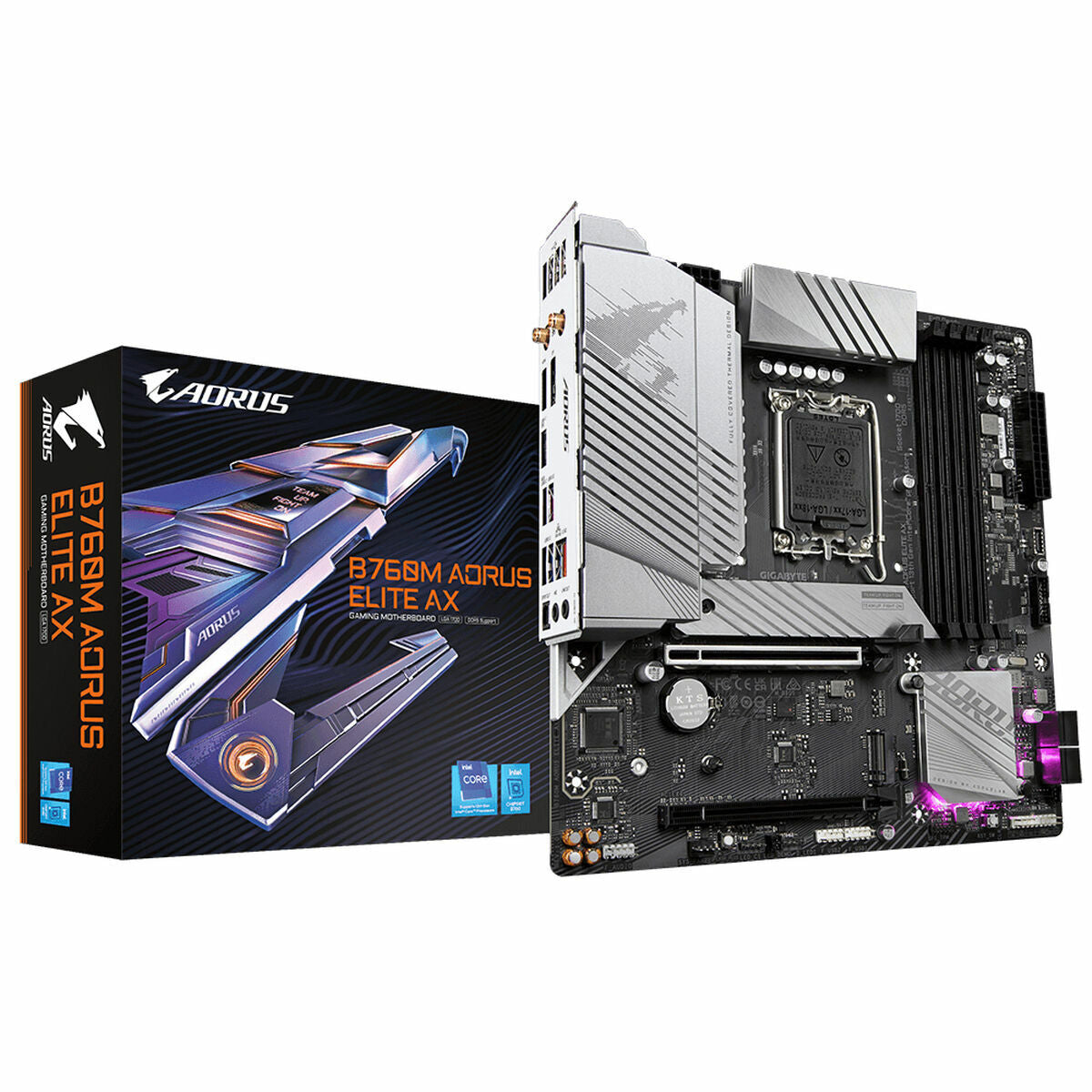 Motherboard Gigabyte B760M AORUS ELITE AX LGA 1700 Intel B760 Motherboard Gigabyte B760M AORUS ELITE AX LGA 1700 Intel B760