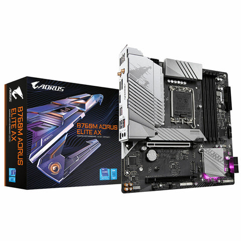 Motherboard Gigabyte B760M AORUS ELITE AX LGA 1700 Intel B760 Motherboard Gigabyte B760M AORUS ELITE AX LGA 1700 Intel B760