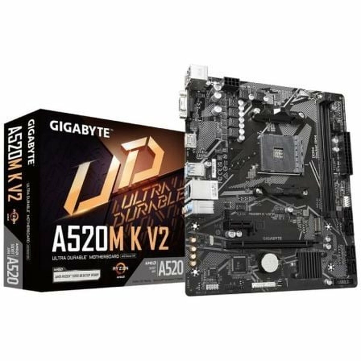 Motherboard Gigabyte A520M K V2 AMD AM4 AMD A520 AMD Motherboard Gigabyte A520M K V2 AMD AM4 AMD A520 AMD