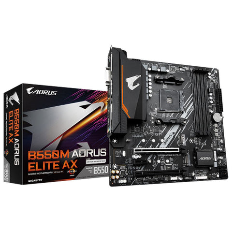 Motherboard Gigabyte B550M AORUS ELITE AX AMD B550 AMD AMD AM4 Motherboard Gigabyte B550M AORUS ELITE AX AMD B550 AMD AMD AM4