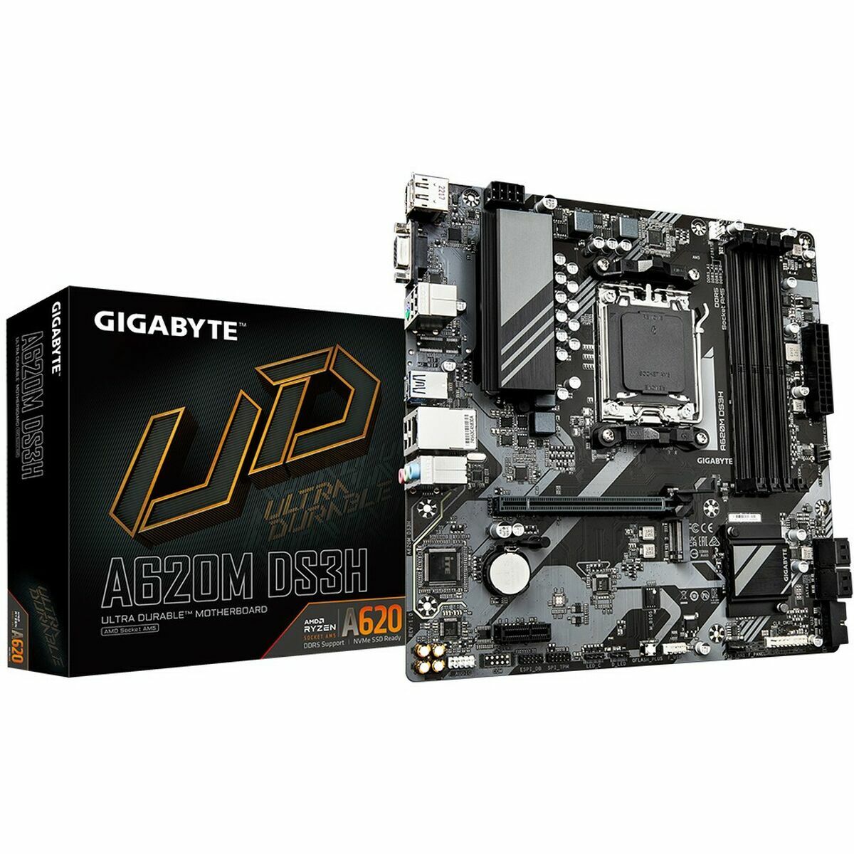 Motherboard Gigabyte A620M DS3H AMD AM5 AMD Motherboard Gigabyte A620M DS3H AMD AM5 AMD