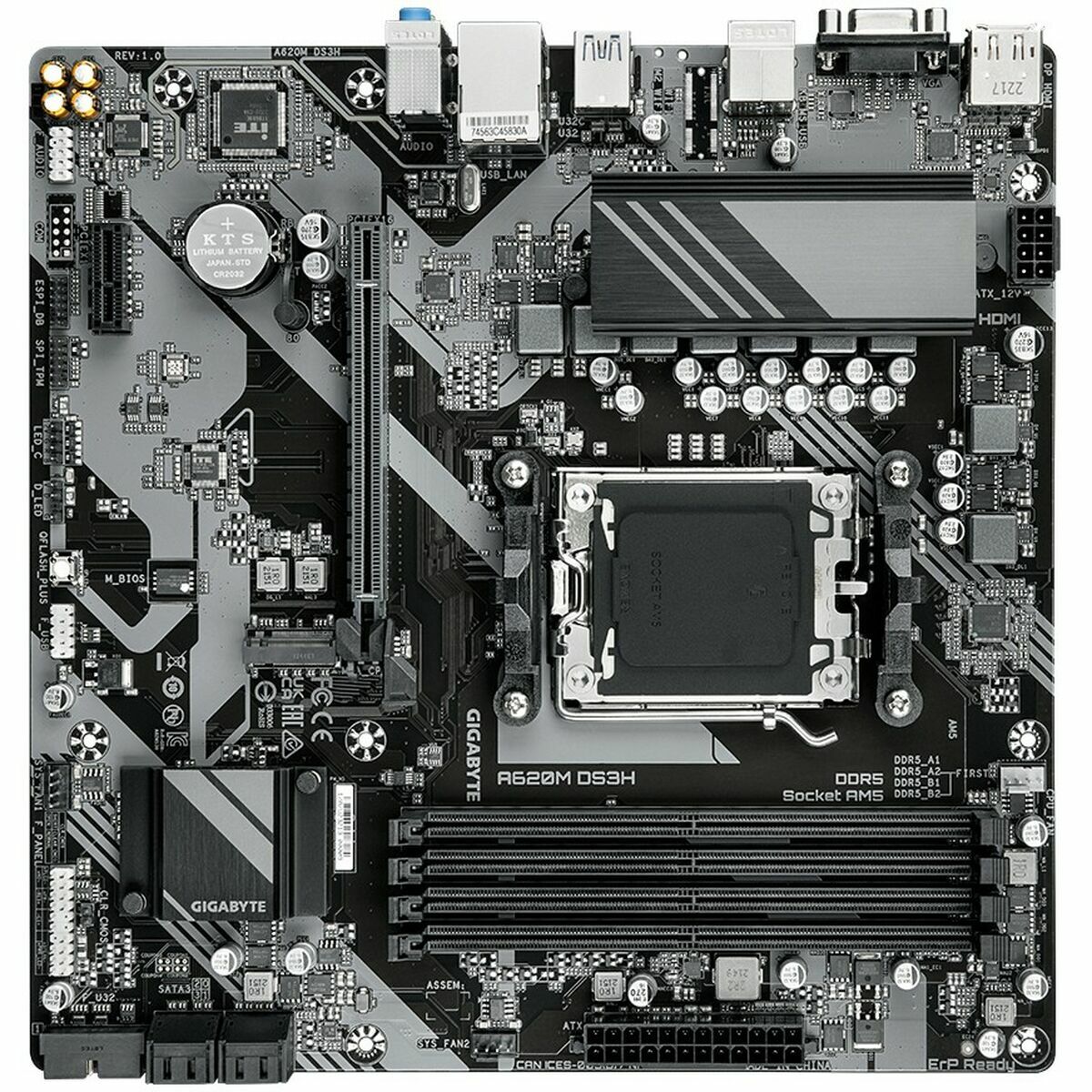Motherboard Gigabyte A620M DS3H AMD AM5 AMD Motherboard Gigabyte A620M DS3H AMD AM5 AMD