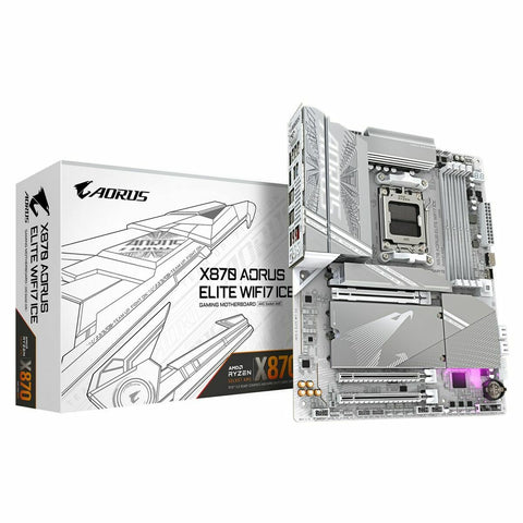 Motherboard Gigabyte X870 AORUS ELITE WF7 ICE AMD AM5 AMD X870 Motherboard Gigabyte X870 AORUS ELITE WF7 ICE AMD AM5 AMD X870