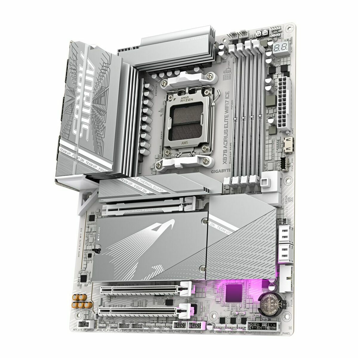 Motherboard Gigabyte X870 AORUS ELITE WF7 ICE AMD AM5 AMD X870 Motherboard Gigabyte X870 AORUS ELITE WF7 ICE AMD AM5 AMD X870