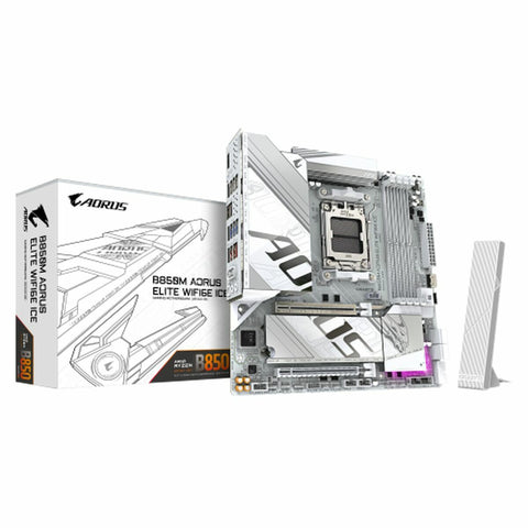 Motherboard Gigabyte B850M AORUS ELITE WIFI6E ICE AMD AMD AM5 Motherboard Gigabyte B850M AORUS ELITE WIFI6E ICE AMD AMD AM5