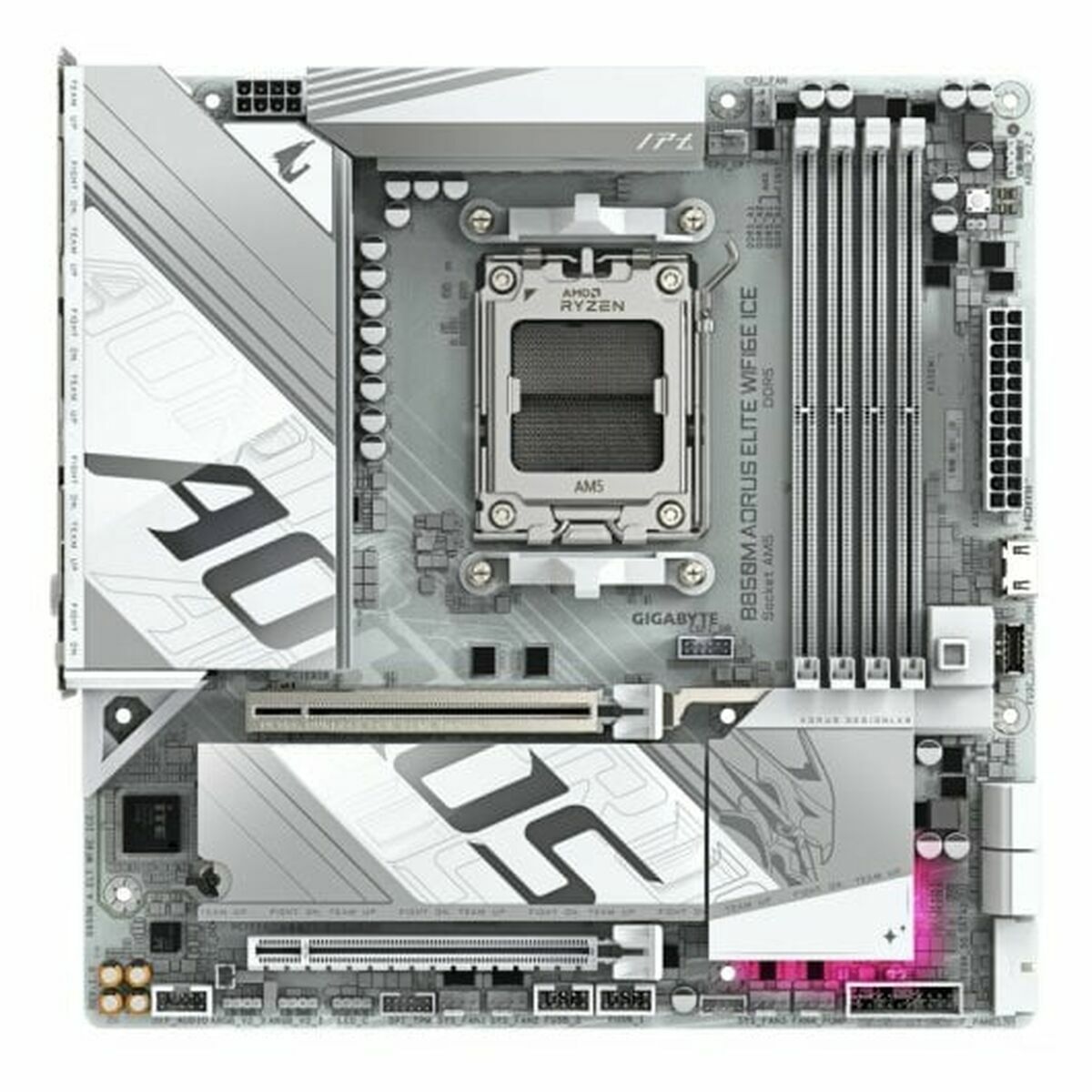 Motherboard Gigabyte B850M AORUS ELITE WIFI6E ICE AMD AMD AM5 Motherboard Gigabyte B850M AORUS ELITE WIFI6E ICE AMD AMD AM5