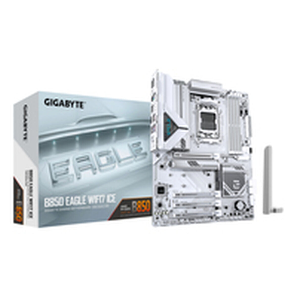 Motherboard Gigabyte B850 EAGLE WF7 ICE Intel Wi-Fi 6 AMD AM5 AMD B850 Motherboard Gigabyte B850 EAGLE WF7 ICE Intel Wi-Fi 6 AMD AM5 AMD B850