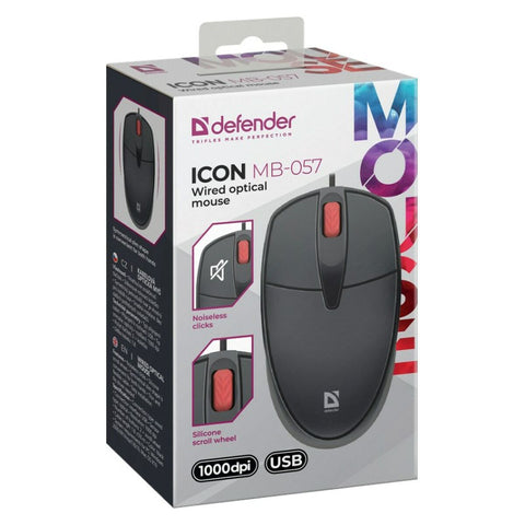 Optical mouse Defender DEFENDER ICON MB-057 Black Optical mouse Defender DEFENDER ICON MB-057 Black