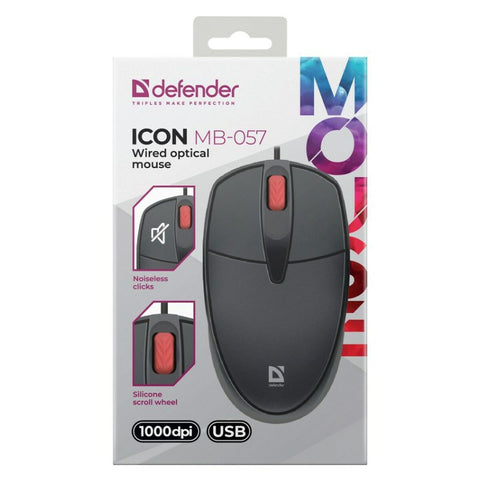 Optical mouse Defender DEFENDER ICON MB-057 Black Optical mouse Defender DEFENDER ICON MB-057 Black