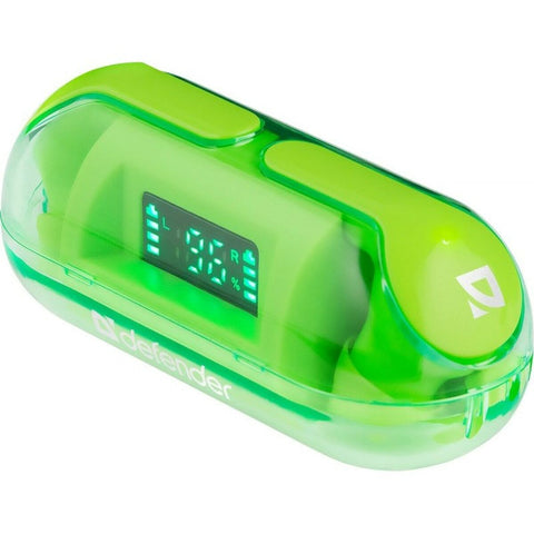 Wireless Earphones with Charging Case Defender TWINS 916 Green Wireless Earphones with Charging Case Defender TWINS 916 Green