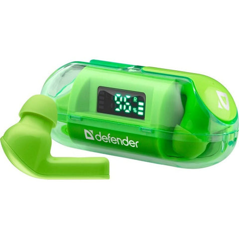 Wireless Earphones with Charging Case Defender TWINS 916 Green Wireless Earphones with Charging Case Defender TWINS 916 Green