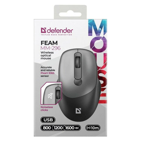 Wireless Mouse Defender MM-296 Grey Wireless Mouse Defender MM-296 Grey