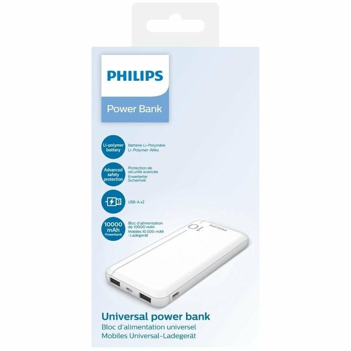 Powerbank Philips DLP1810NW/62 White 10000 mAh Powerbank Philips DLP1810NW/62 White 10000 mAh
