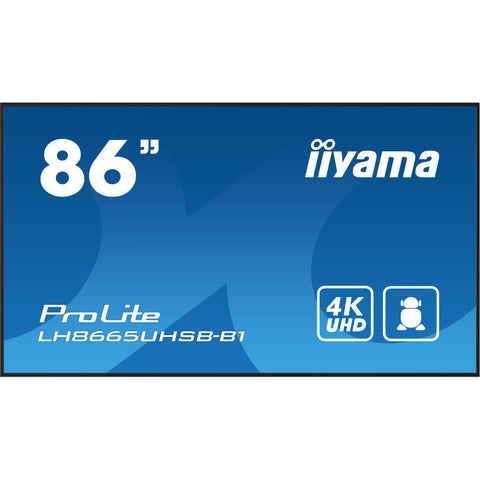 Monitor Videowall Iiyama ProLite LH8665UHSB-B1 86" 4K Ultra HD 50 - 60 Hz 60 Hz Monitor Videowall Iiyama ProLite LH8665UHSB-B1 86" 4K Ultra HD 50 - 60 Hz 60 Hz