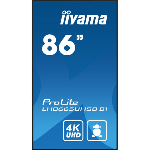 Monitor Videowall Iiyama ProLite LH8665UHSB-B1 86" 4K Ultra HD 50 - 60 Hz 60 Hz Monitor Videowall Iiyama ProLite LH8665UHSB-B1 86" 4K Ultra HD 50 - 60 Hz 60 Hz