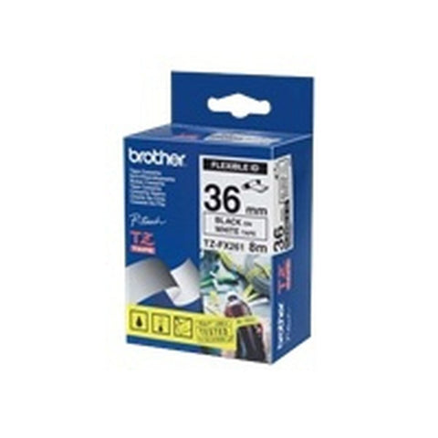 Laminated Tape for Labelling Machines Brother TZEFX261 White Black/White Laminated Tape for Labelling Machines Brother TZEFX261 White Black/White