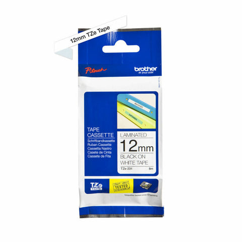 Laminated Tape for Labelling Machines Brother TZe231 Black/White Laminated Tape for Labelling Machines Brother TZe231 Black/White