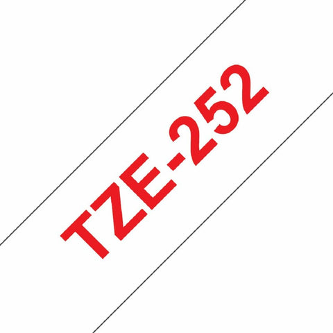 Laminated Tape for Labelling Machines Brother TZE252 Rojo/Blanco 24 mm Laminated Tape for Labelling Machines Brother TZE252 Rojo/Blanco 24 mm