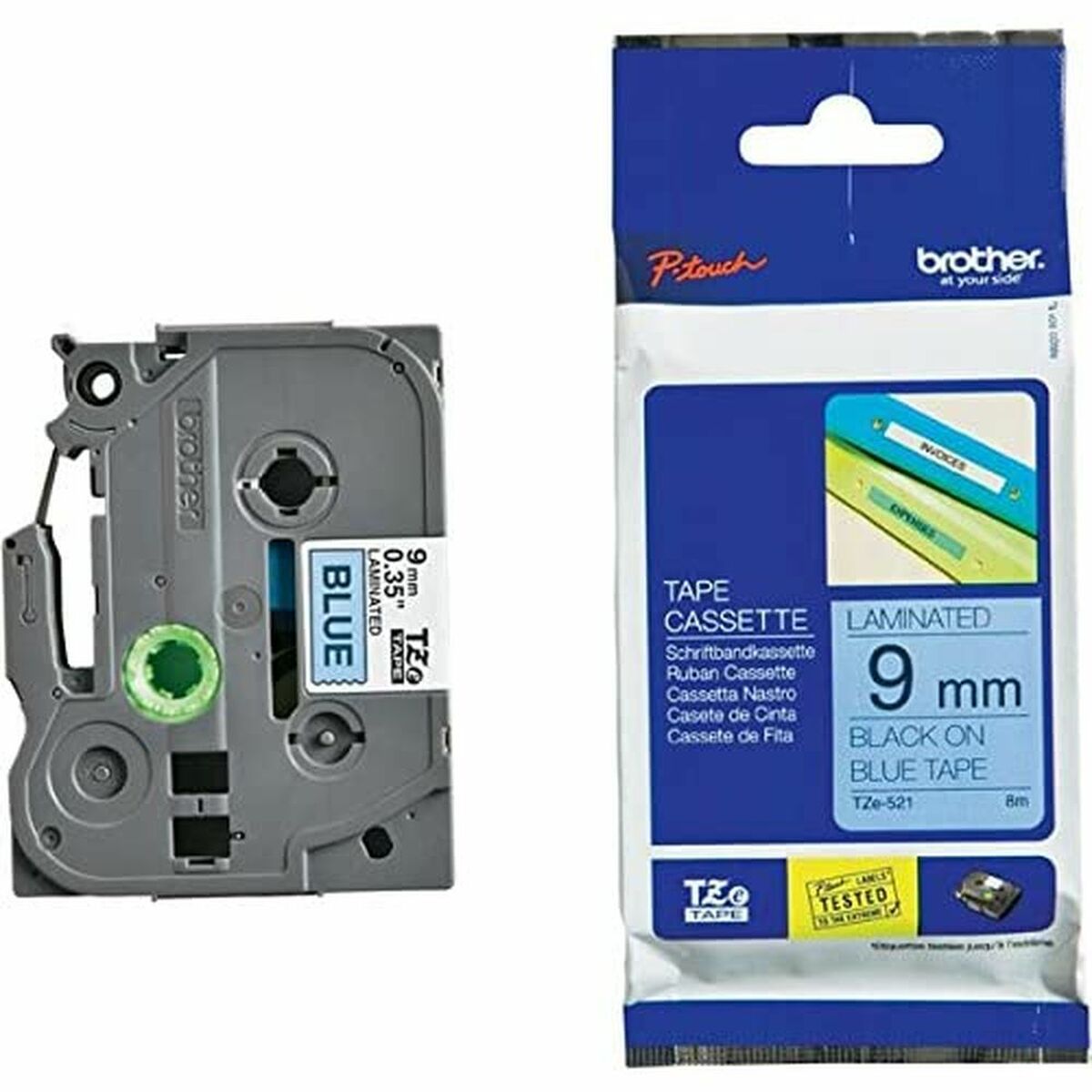 Laminated Tape for Labelling Machines Brother TZE521 Laminated Tape for Labelling Machines Brother TZE521