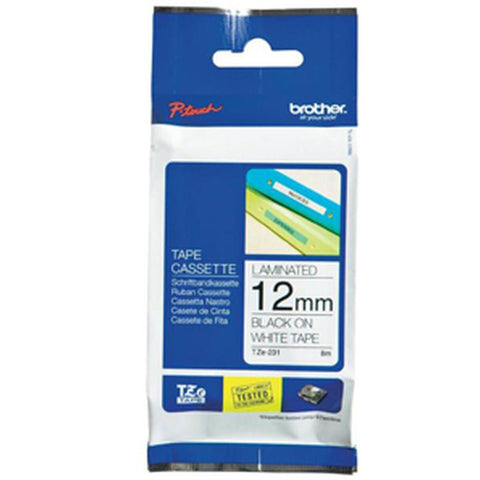 Laminated Tape for Labelling Machines Brother TZEN231 White Black Laminated Tape for Labelling Machines Brother TZEN231 White Black