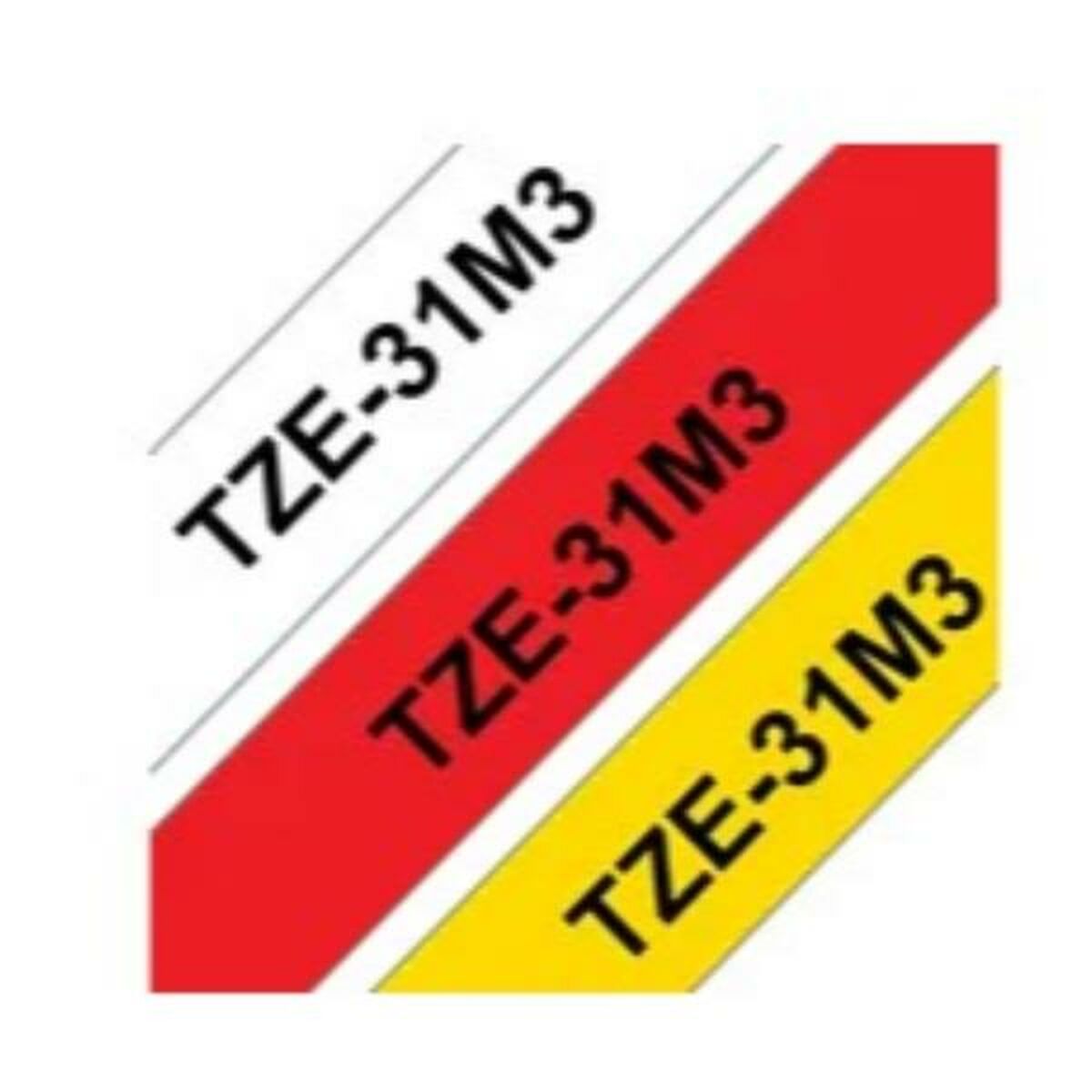 Laminated Tape for Labelling Machines Brother TZE31M3 12 mm Laminated Tape for Labelling Machines Brother TZE31M3 12 mm