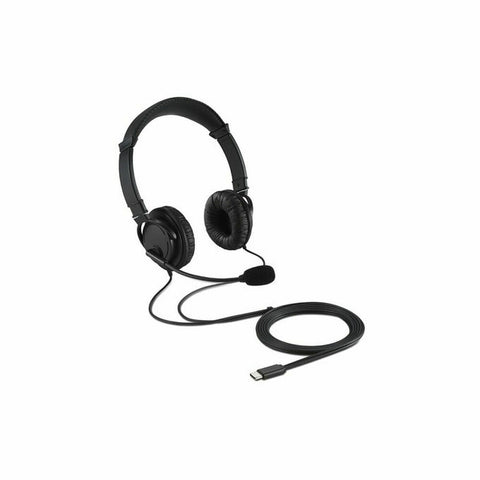 Headphones with Microphone Kensington K97457WW Black Headphones with Microphone Kensington K97457WW Black