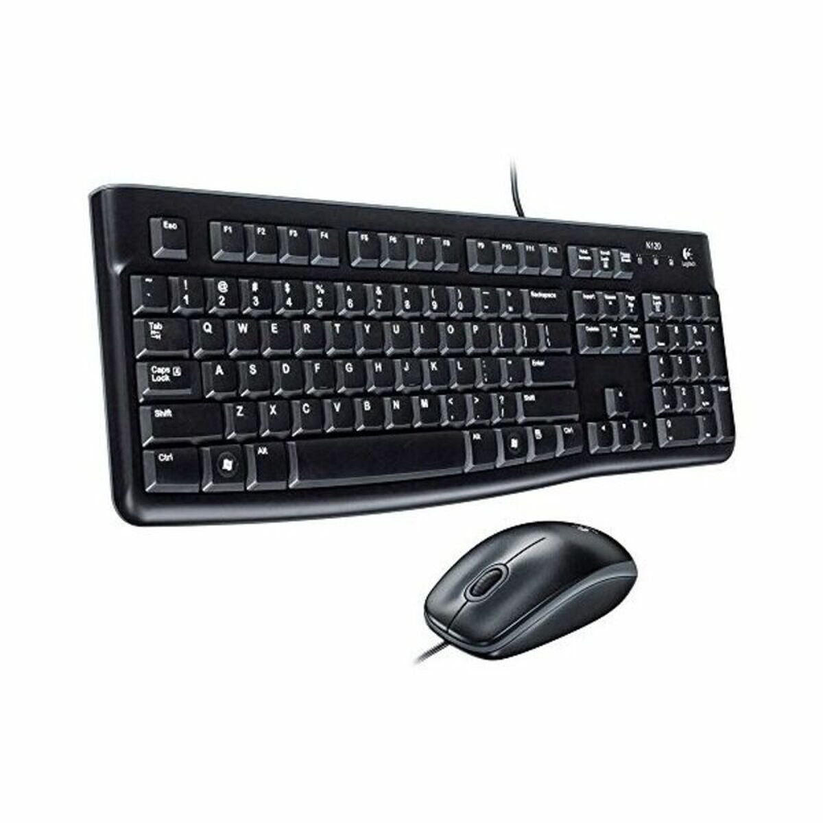 Keyboard and Optical Mouse Logitech Desktop MK120 Black QWERTY Qwerty UK Keyboard and Optical Mouse Logitech Desktop MK120 Black QWERTY Qwerty UK