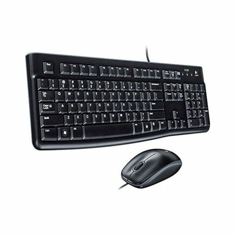 Keyboard and Optical Mouse Logitech Desktop MK120 Black QWERTY Qwerty UK Keyboard and Optical Mouse Logitech Desktop MK120 Black QWERTY Qwerty UK