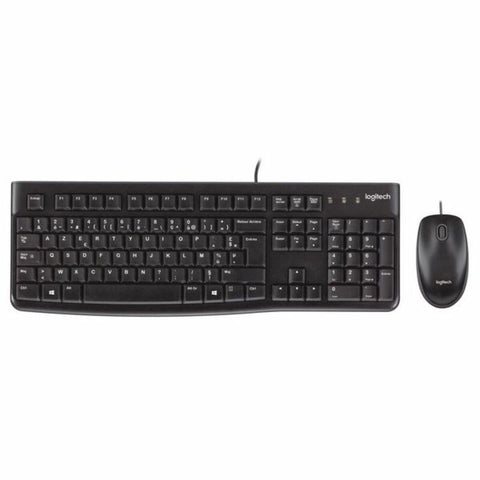 Keyboard and Optical Mouse Logitech Desktop MK120 Black QWERTY Qwerty UK Keyboard and Optical Mouse Logitech Desktop MK120 Black QWERTY Qwerty UK