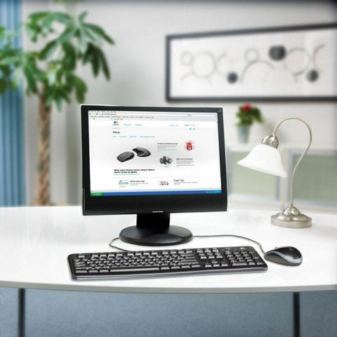 Keyboard and Optical Mouse Logitech Desktop MK120 Black QWERTY Qwerty UK Keyboard and Optical Mouse Logitech Desktop MK120 Black QWERTY Qwerty UK