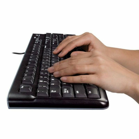 Keyboard and Optical Mouse Logitech Desktop MK120 Black QWERTY Qwerty UK Keyboard and Optical Mouse Logitech Desktop MK120 Black QWERTY Qwerty UK