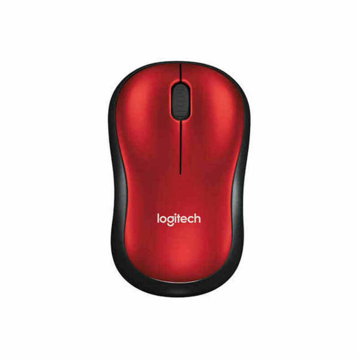 Wireless Mouse Logitech M185 Black Red Monochrome 1000 dpi Wireless Mouse Logitech M185 Black Red Monochrome 1000 dpi