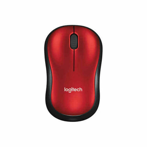Wireless Mouse Logitech M185 Black Red Monochrome 1000 dpi Wireless Mouse Logitech M185 Black Red Monochrome 1000 dpi