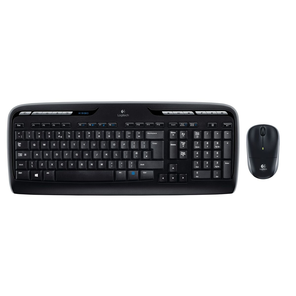 Keyboard and Mouse Logitech Wireless Combo MK330 Black Qwerty US Keyboard and Mouse Logitech Wireless Combo MK330 Black Qwerty US