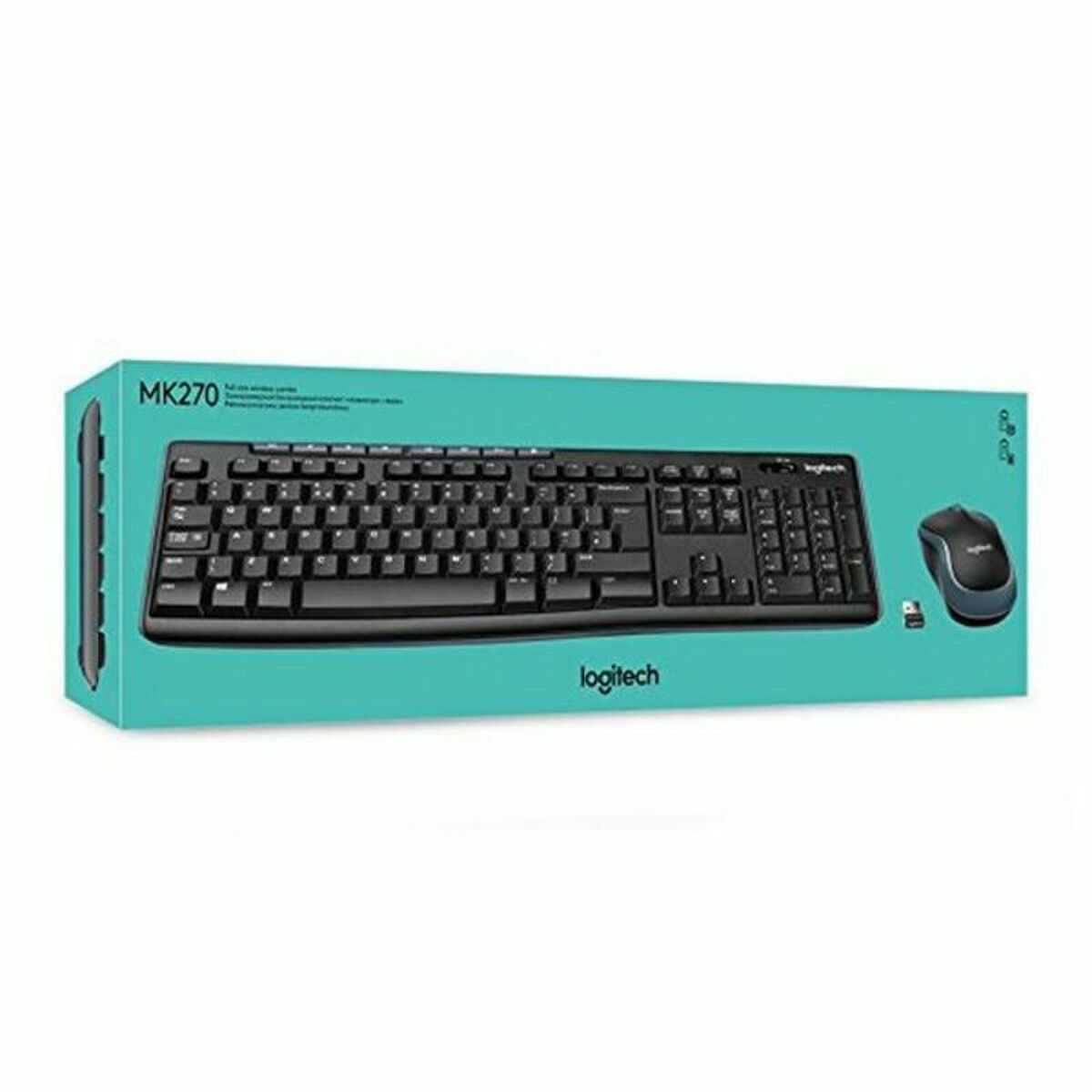 Keyboard and Wireless Mouse Logitech 920-004513 Black Spanish Qwerty QWERTY Keyboard and Wireless Mouse Logitech 920-004513 Black Spanish Qwerty QWERTY