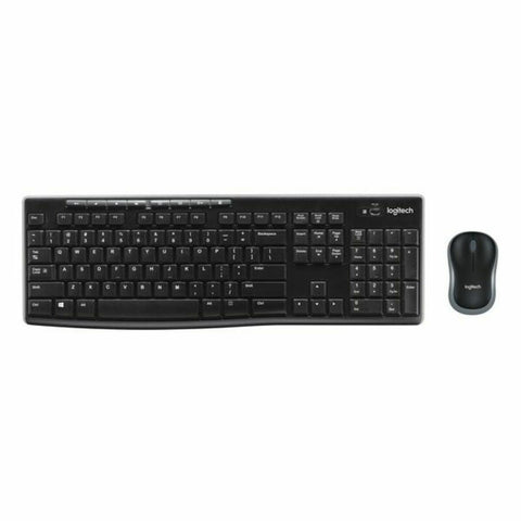 Keyboard and Wireless Mouse Logitech 920-004513 Black Spanish Qwerty QWERTY Keyboard and Wireless Mouse Logitech 920-004513 Black Spanish Qwerty QWERTY