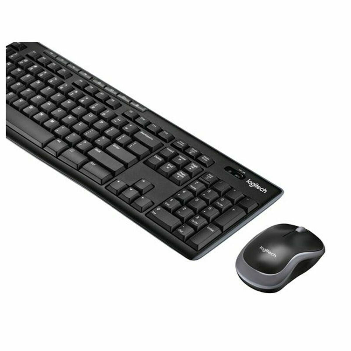 Keyboard and Wireless Mouse Logitech 920-004513 Black Spanish Qwerty QWERTY Keyboard and Wireless Mouse Logitech 920-004513 Black Spanish Qwerty QWERTY