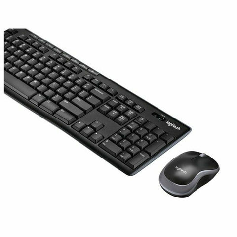 Keyboard and Wireless Mouse Logitech 920-004513 Black Spanish Qwerty QWERTY Keyboard and Wireless Mouse Logitech 920-004513 Black Spanish Qwerty QWERTY