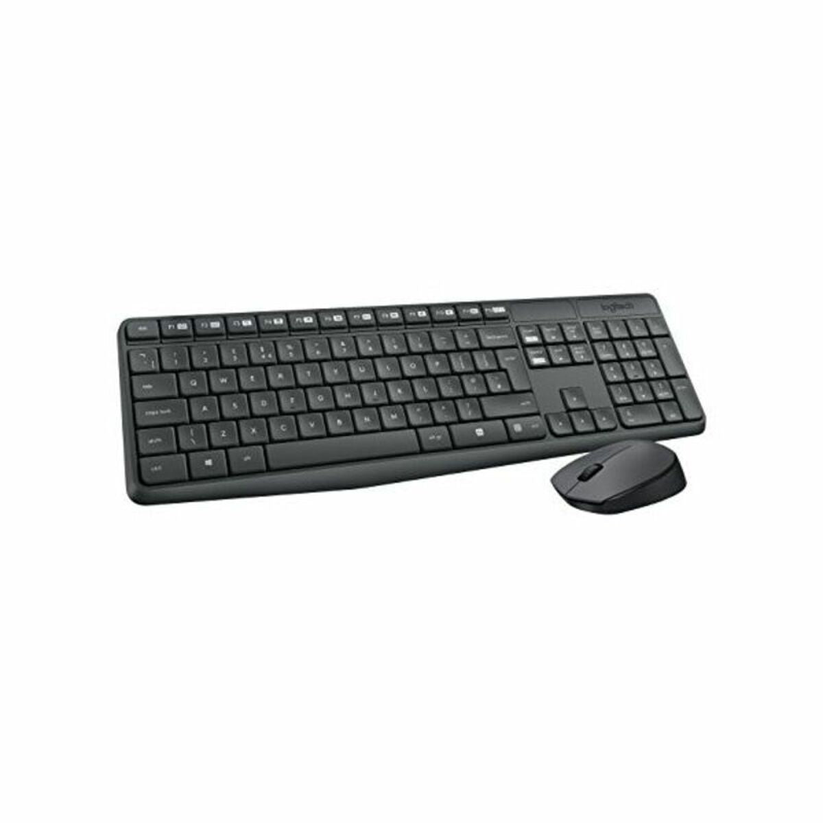 Keyboard and Wireless Mouse Logitech 920-007919 Black Grey Spanish Spanish Qwerty QWERTY Keyboard and Wireless Mouse Logitech 920-007919 Black Grey Spanish Spanish Qwerty QWERTY