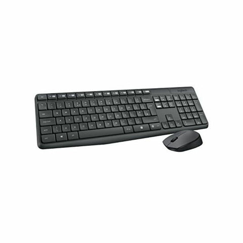 Keyboard and Wireless Mouse Logitech 920-007919 Black Grey Spanish Spanish Qwerty QWERTY Keyboard and Wireless Mouse Logitech 920-007919 Black Grey Spanish Spanish Qwerty QWERTY
