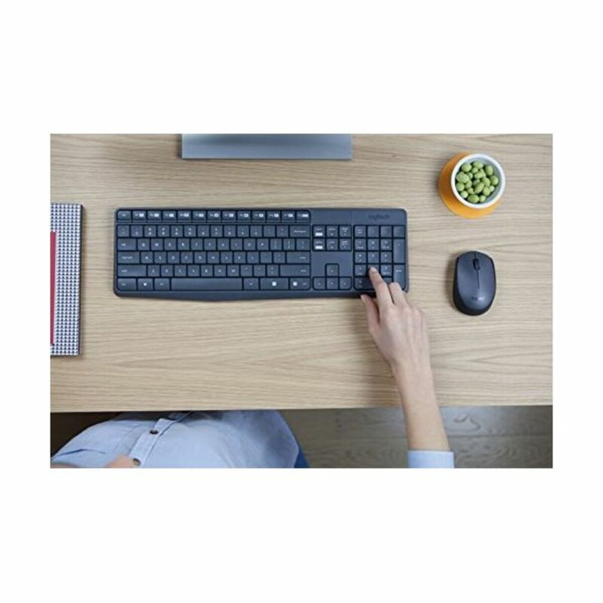 Keyboard and Wireless Mouse Logitech 920-007919 Black Grey Spanish Spanish Qwerty QWERTY Keyboard and Wireless Mouse Logitech 920-007919 Black Grey Spanish Spanish Qwerty QWERTY
