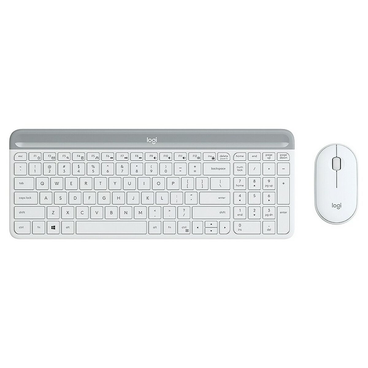 Keyboard and Mouse Logitech  MK470 White French AZERTY Keyboard and Mouse Logitech  MK470 White French AZERTY