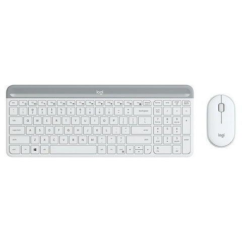 Keyboard and Mouse Logitech  MK470 White French AZERTY Keyboard and Mouse Logitech  MK470 White French AZERTY