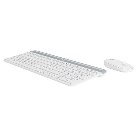 Keyboard and Mouse Logitech  MK470 White French AZERTY Keyboard and Mouse Logitech  MK470 White French AZERTY