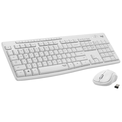 Keyboard and Mouse Logitech MK295 Silent Wireless Combo White Qwerty US Keyboard and Mouse Logitech MK295 Silent Wireless Combo White Qwerty US