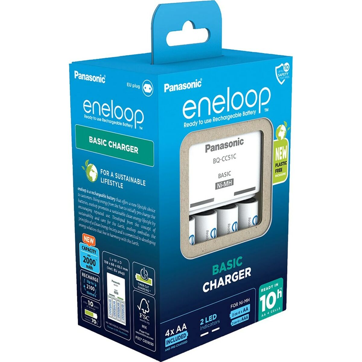 Battery charger Panasonic K-KJ51MCD40E Batteries x 4 Battery charger Panasonic K-KJ51MCD40E Batteries x 4