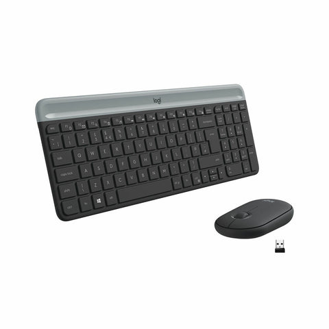 Keyboard and Mouse Logitech 920-009198 Black Steel Spanish Qwerty QWERTY Keyboard and Mouse Logitech 920-009198 Black Steel Spanish Qwerty QWERTY